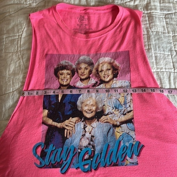 Golden Girls Hot Pink Modified Tank Tee Cover for Sports Bra or Swim Top XL‍‍‍‍‍ - Picture 7 of 10
